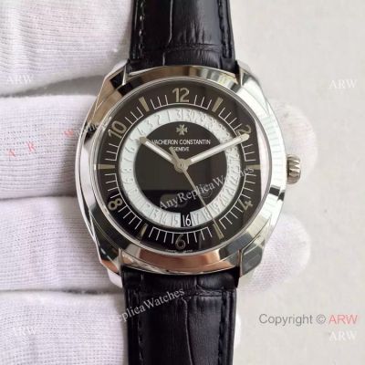 Replica Swiss Vacheron Constantin Geneve Watch SS Black Dial 40mm